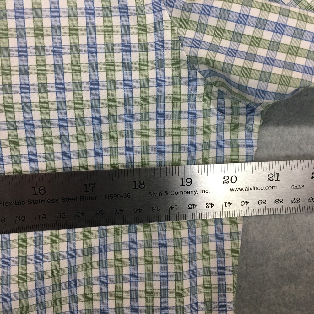 UNTUCKit Dress Shirt Dubois Plaid Slim Fit Wrinkle Free Long Sleeve Green Medium - Picture 5 of 12
